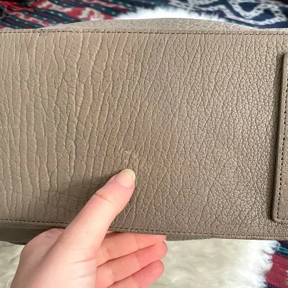 All Saints Taupe Leather Hobo Bag Shoulder Purse - Picture 4 of 15